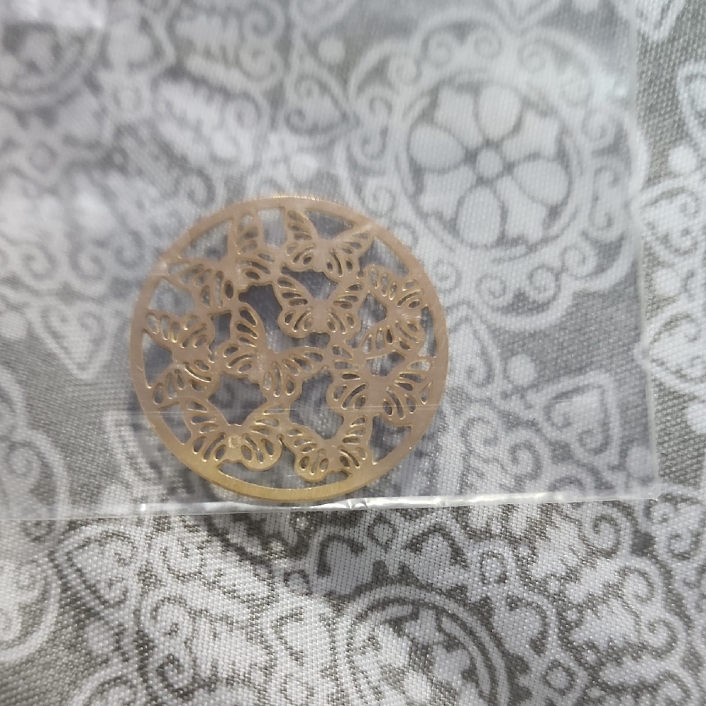 Butterfly Cutout Gold Plate